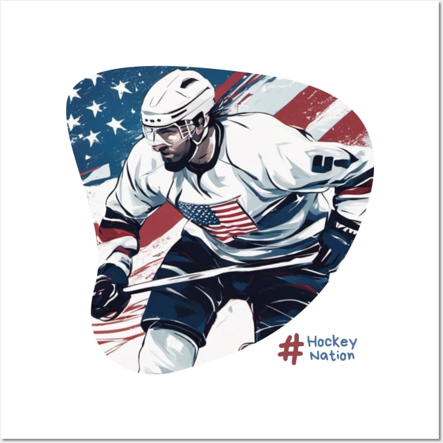 Glacial Greatness - Embracing the Spirit of American Ice Hockey! Wall Art by arti_media